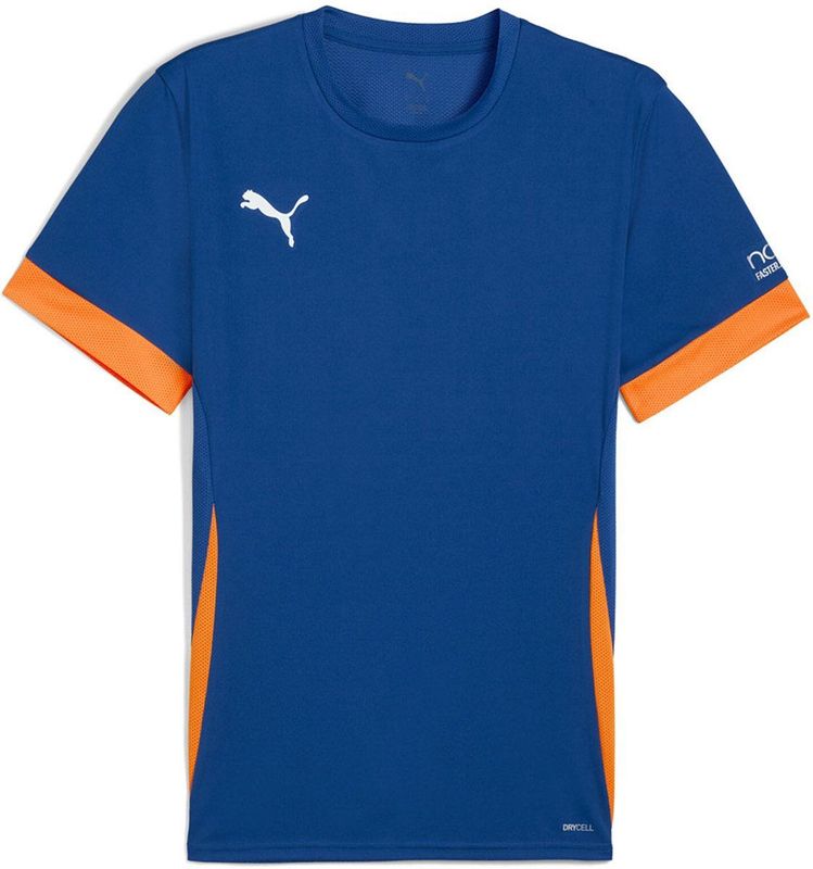 Puma - Individual T-shirt - Blauw - Korte Mouwen - Regular Fit