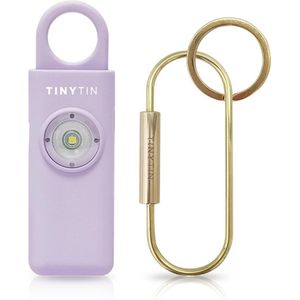 TinyTin Persoonlijke veiligheidsalarm - Vrouwen - Bright Lavender - Trendy - Veiligheid voor vrouwen - Zelfverdediging - Geluidsalarmsysteem - 130 dB alarm - Draagbaar veiligheidsalarm - Zelfverdediging sleutelhanger - Luid persoonlijk alarm