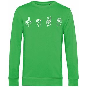 7431 - Sweater - Gebarentaal; Love-Apple Green-M