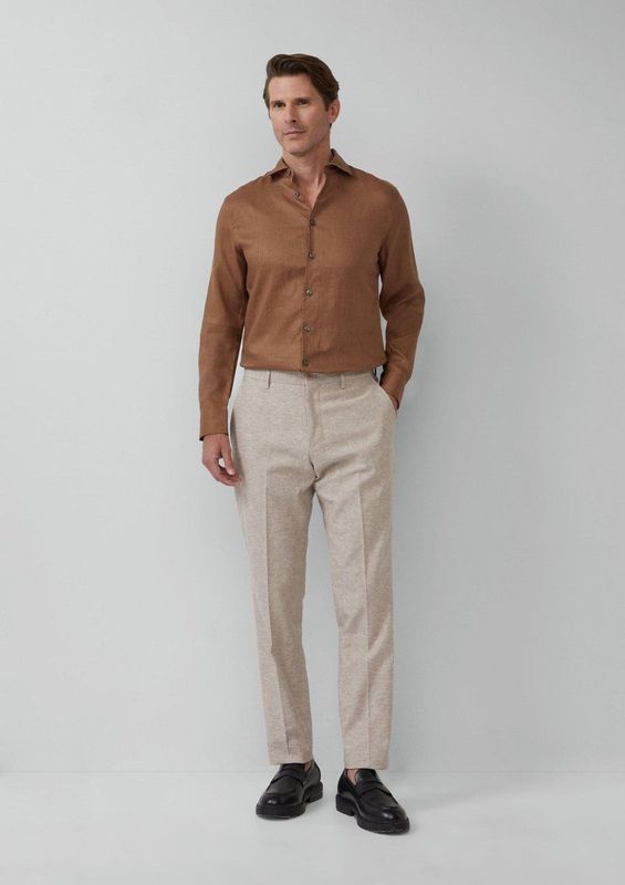 Broek - Slim-leg - Katoen-linnenmix