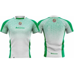 T-shirt Arawaza | dry-fit | wit-groen (Maat: M)