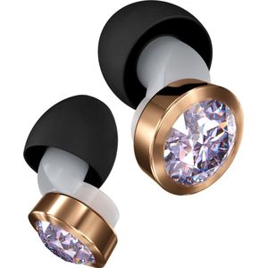 Oordoppen festival Earbling | Oordoppen | Partyplugs | (14dB) | XS/S/M/L - super comfortabel - muziek, concerten, events, focus en reizen - Rosé Goud Lavendel