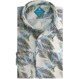 District Indigo Pique Performance Overhemd Print (7.41.025.716 - 378)