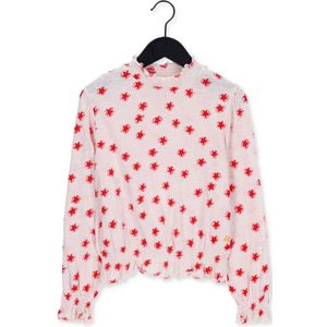 AO76 Kimi T-shirt Stars Tops & T-shirts Meisjes - Shirt - Wit - Maat 128