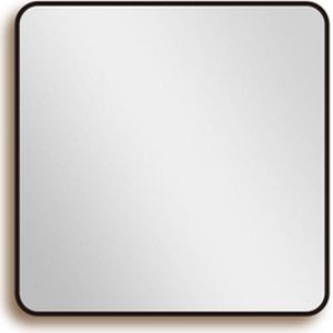 Saniclass Retro Line 2.0 Square Spiegel - 60X60cm - vierkant - afgerond - frame - mat zwart