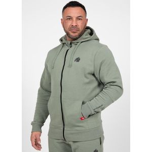 Gorilla Wear Leon Zipped Hoodie - Sweatvest - Groen - XL