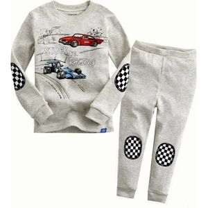 Pyjama kinderen - Jongens Pyjamaset auto - Racing Car - Raceauto - Maat 104-110 (5T)