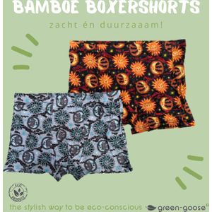 green-goose® Bamboe Boxershorts | 2 Stuks | Maat S | Zodiak | Duurzaam | Stretch | Ademend en Thermoregulerend