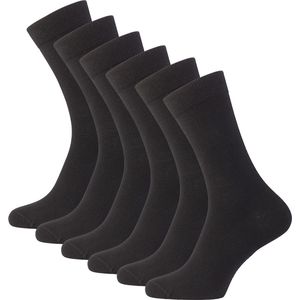 Sokjes.nl® Hoge sokken - 6 Paar - Zwart - 39-42 - Naadloos - Comfort