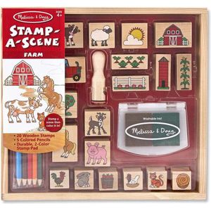 Melissa & Doug - Boerderij Grote stempelset