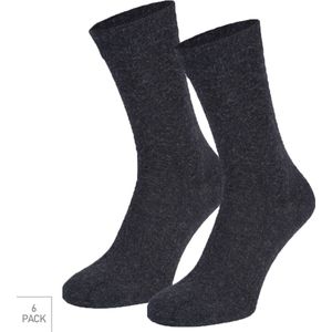 Sokken Met Bamboe & Wol Mix Met Badstof Voetbed 4-Pack - Marine - Maat 39-42 - Dempende Bamboe Sokken Voor Extra Comfort - Dames / Heren