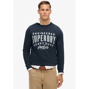 Superdry Machined Goods Workwear Sweatshirt Zwart Man