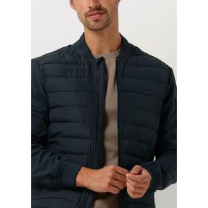 PURE PATH Padded Jacket With Front And Sleeve Pockets Jassen Heren - Zomerjas - Donkerblauw - Maat XL