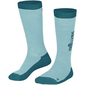 Trollkids Ski Half Lange Sokken Groen,Blauw EU 27-30 Jongens,Meisjes