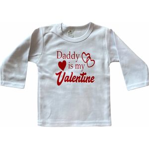 Stijlie kids Valentijnsdag Daddy is my Valentine shirt maat 104