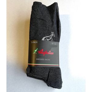 Australian Sokken - Unisex - 5-Pack - Maat 43-46 - Donker Grijs