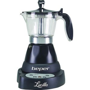 Beper BC.041N- elektrische espressomachine- 3 koffiekopjes - Volautomatische koffiemachine - Zwart