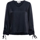 &Co Woman - Blouse - Blauw - Effen - Halslijn: V-hals