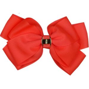 Jessidress Haarclip met grote neon haarstrik - Oranje