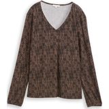 TOM TAILOR Shirt  bruin / zwart