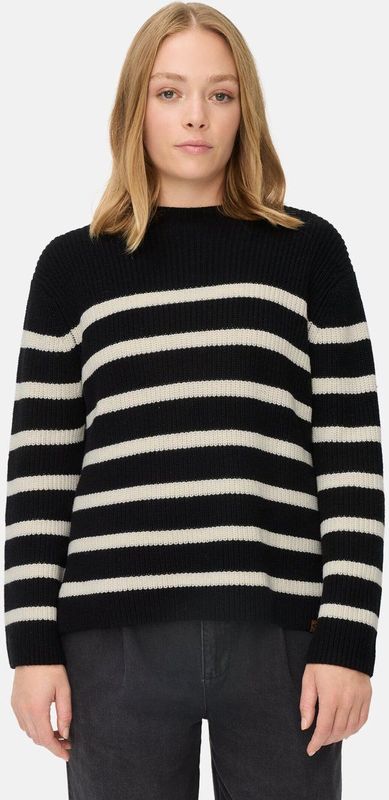 camel active - Gebreide Trui - Kaviaar - Met Strepen