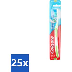 25 x Colgate - Tandenborstel - Extra Clean Medium - 1 Tandenborstel - Tandvleesvriendelijk - Ergonomisch - Anti-slip - Medium Hardheid