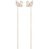 Dazzling Swan pierced earrings Long rose 5469990