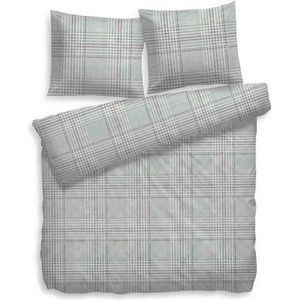 Heckett & Lane Pearce Dekbedovertrek - Flanel - Eenpersoons - 140x200/220 cm - Groen