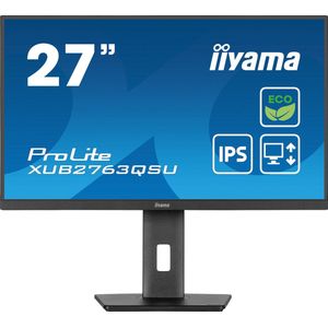 iiyama ProLite XUB2763QSU-B1 - 27 inch - QHD - IPS - USB-Hub (2x) - Verstelbaar - Energy label B