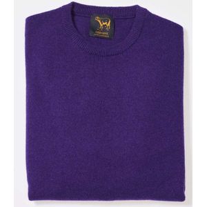 Osborne Knitwear Trui met ronde hals - Sweater heren in Lamswol - Pullover Heren - Violetta - 2XL