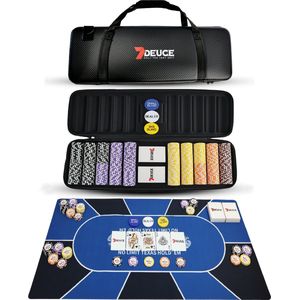 7DEUCE Pokerset - Starterset - 500 Chips - Kleed - Poker Fiches - Poker - Volwassenen