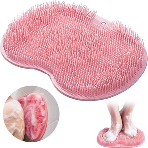 Voetborstel - Antislip Siliconen Massagemat - Roze - Voetreiniging Massagemat