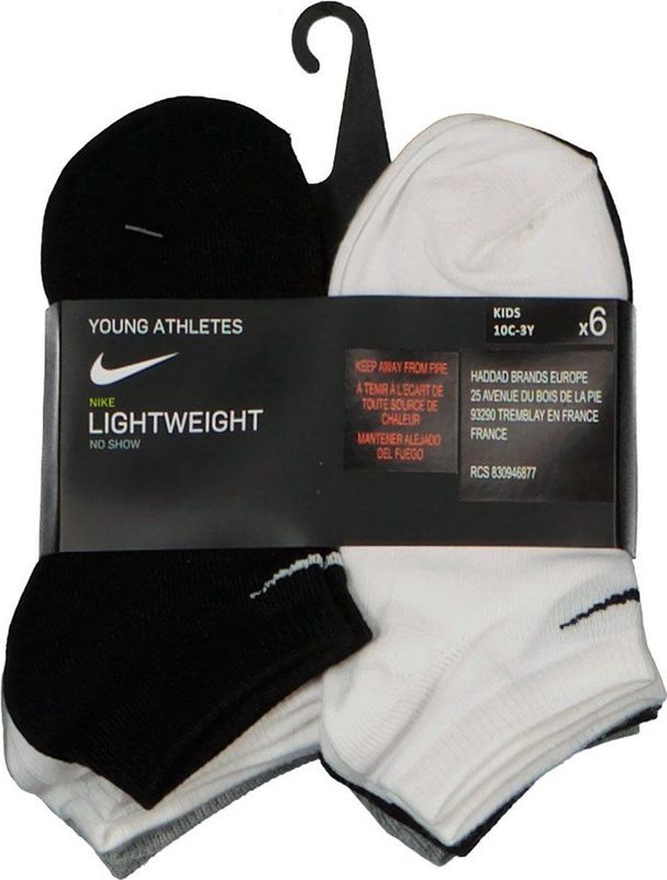 Nike - Enkelsokken - Set van 6 Stuks - Zwart - 97% Polyester, 3% Elastaan