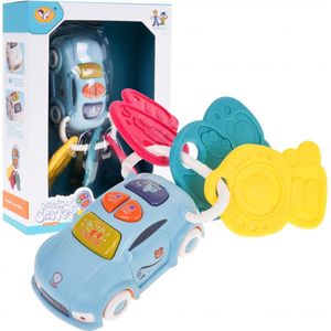 Playos® - Autosleutel - voor Baby's en Peuters - met Geluid en Licht - Rammelaar - Bijtspeelgoed - Sleutelbos voor Kinderen - Baby en Peuter Speelgoed - Sensorisch - Educatief