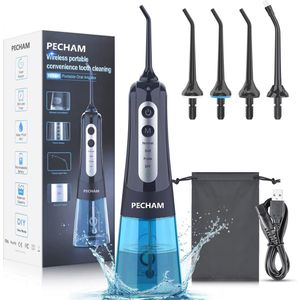 Draadloze Waterflosser voor Diepe Mondreiniging - Draagbare Monddouche met 3 Modi en 4 Tips