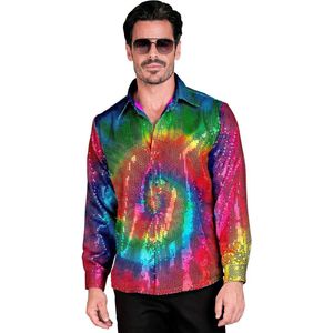 Paillettenshirt Heren Tie Dye | L/XL