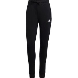 Adidas essentials 3-stripes fleece broek in de kleur zwart.