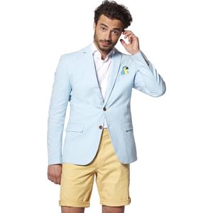 OppoSuits Deluxe Birdie - Soft Blue - Heren Blazer - Maat: EU 50 - Zomers