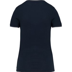 T-shirt Dames 3XL WK. Designed To Work Ronde hals Korte mouw Navy / Silver 65% Polyester, 35% Katoen