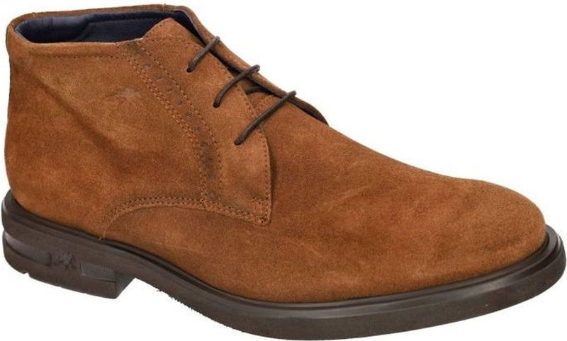 Fluchosvoor mannen. F0772 Belgisch Leren Enkellaars F0772 bruin (40), Leer, Plat, Veters, Casual