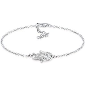 Elli Dames Armband Hamsa Hand der Fatima Kristalle 925 Silber