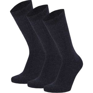 Apollo basic socks maat 35-42 Marine/blauw 3-pack naadloos