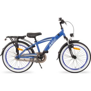 AMIGO Roady Jongensfiets 20 Inch - Kinderfiets voor 6 tot 8 Jaar - 110-125 cm - Blauw