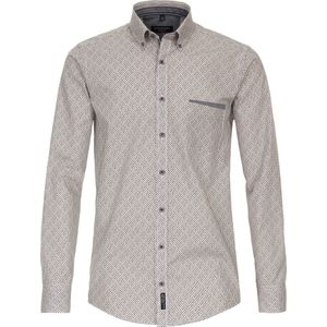 CASA MODA - Sport Casual Fit Overhemd - Rood Dessin - Strijkvriendelijk