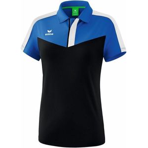 Erima Squad Polo Dames New Royal-Zwart-Wit Maat 34