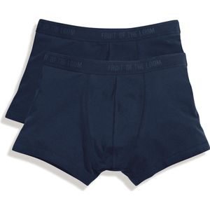2 pack Fruit of the Loom Classic Boxer Kleur Blauw Maat S