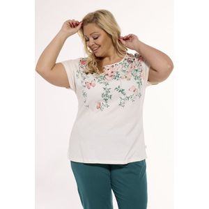 Cornette Katoenen Pyjama Dames Volwassenen | Korte Mouw 7/8 Lange Broek | Spring 369/281 48 / 4XL