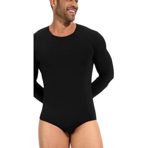 Lichaamsvormende Heren Bodysuit Maat M – Compressie Ondergoed met Lange Mouwen en Tailletrainer – Shapewear Pyjama voor Sport, Slapen en Thuisgebruik