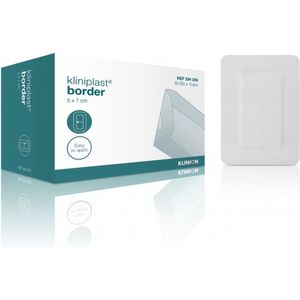 Klinion Kliniplast Nonwoven Border eilandpleister 5 x 7 CM wit - 50 stuks steriel verpakt