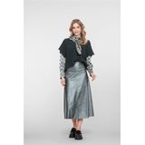 Geisha - 56552-20 - Midi Rok - Metal/Grey - A-lijn Model
